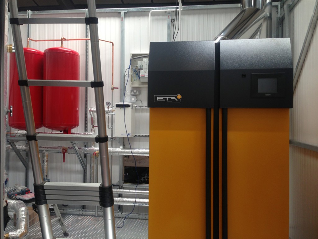 Biomass cabin under construction